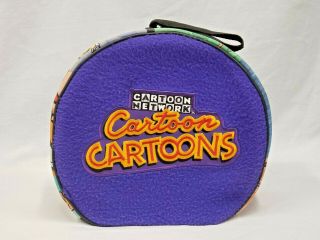 Extremely Rare Round Cartoon Network Vhs Carry Case Bag Tote – Case Only - Euc