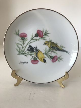 Vintage John James Audubon Porcelains Goldfinch Bird Collector Plate 1986 6 1/2 "
