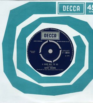 Savoy Brown A Hard Way To Go / Bamboo Grove 1970 Uk Decca Rare