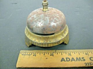 Antique Desk Counter Top Bell Cast Iron Base Vintage Store Hotel Counter Bell