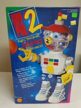 Vintage 1991 Toy Biz My Pal 2 Electronic Talking Robot Toy Nib Never Been Out