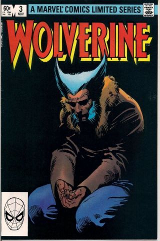 Wolverine 3 Marvel First Limited Series X - Men Frank Miller 1982 Vf/nm 9.  0