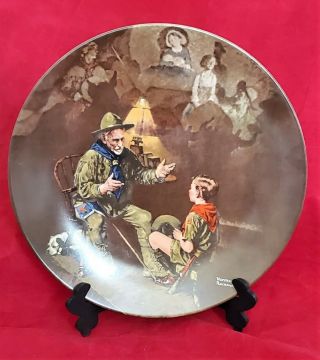 Edwin Knowles - Norman Rockwell.  " Old Scout " (1990) Collector Plate