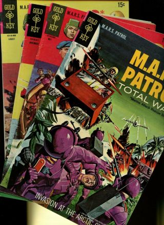 M.  A.  R.  S.  Patrol 4,  5,  7,  10 4 Books Gold Key War,  Invasion At The Artic Circle