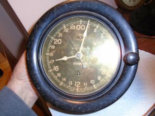 Vintage - Ww2 - Seth Thomas - Us Navy - Ships Clock - Feb.  1943 - Running - E129