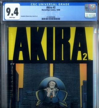 Primo: Akira 2 Newsstand Nm 9.  4 Cgc Otomo 1988 Epic Marvel Comics Manga Movie