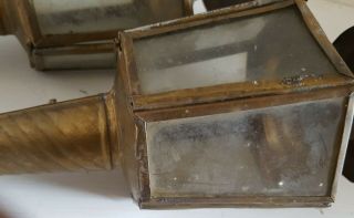 Antique / Vintage BRASS Wall/Coach/ CARRIAGE LAMPS Lanterns 3