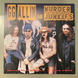 Gg Allin And The Murder Junkies Terror In America Live 93 Lp Signed By Merle
