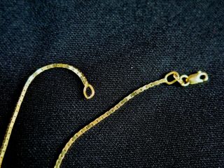 Vtg.  14k Gold Chain with Square Links in,  stamped. 2