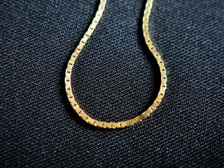 Vtg.  14k Gold Chain with Square Links in,  stamped. 3