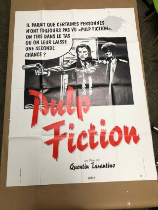Pulp Fiction Original/vintage Movie Poster French (1995) - 47 " X 63 " Nm/nm,