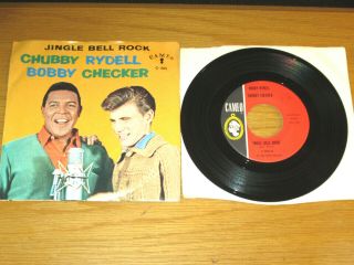 Christmas 45 Rpm/picture Sleeve Bobby Rydell - Chubby Checker " Jingle Bell Rock "