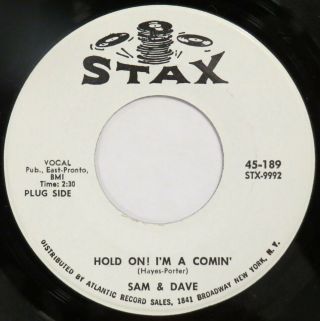 Sam & Dave Hold On I’m A Comin’ Stax 45 Northern Soul Promo Nm Hear
