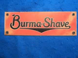 Burma - Shave Barber Shop Metal Sign Black Lettering