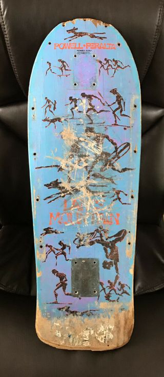 Vintage 1988 Powell Peralta Blue Lance Mountain Skateboard Deck Bones Brigade