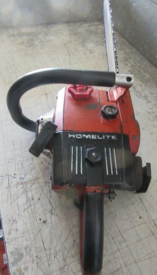 VINTAGE HOMELITE E - Z AUTOMATIC CHAINSAW WITH 20 