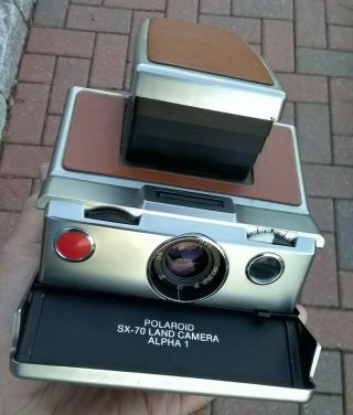 Vintage Polaroid Sx - 70 Instant Film Land Camera Alpha 1 Brown