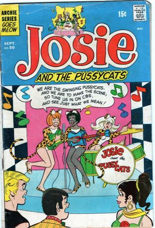 Josie And The Pussycats 50 Bronze Age Collectible Comic 1970 Archie Comics