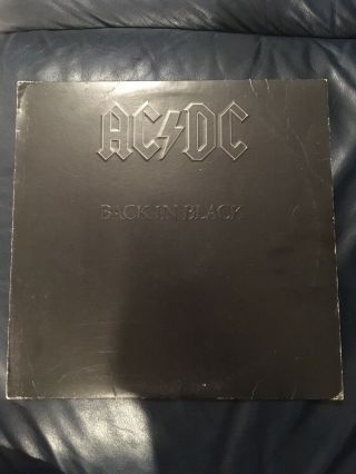 Ac/dc Back In Black Vinyl Lp 1980 Atlantic Sd - 16018 Insert Complete Record Rock