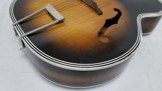 Vintage 1971 Harmony H1215 Archtop Acoustic Guitar w/ Chipboard Case 2