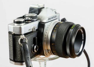 Vintage Olympus OM - 2n Chrome w/50mm Zuiko F3.  5 Macro Lens,  Tested/Guaranteed 2