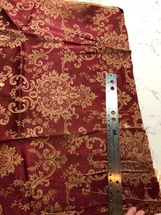 Antique Silk Damask 18th 19th Century Brocade French