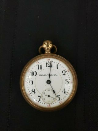 Vintage 1905 Hamilton Watch Co Lancaster,  Pa Railroad Pocket Watch 21 Jewels 18s