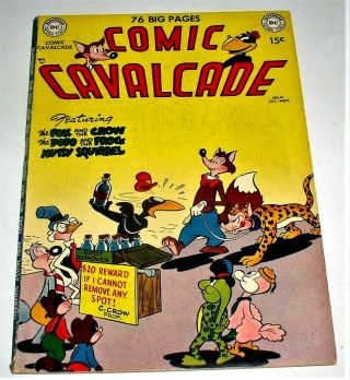 Comic Cavalcade 41 Golden Age Dc 1950 The Fox & The Crow 76 Page Giant -