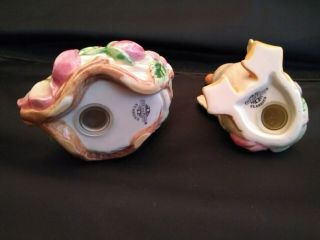 Fitz an Floyd Classics Duck and nest salt and pepper shakers EUC 3