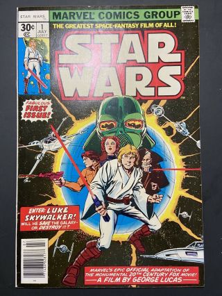 Marvel Comics Star Wars 1 First Issue 1977 Vintage Old Comic Book