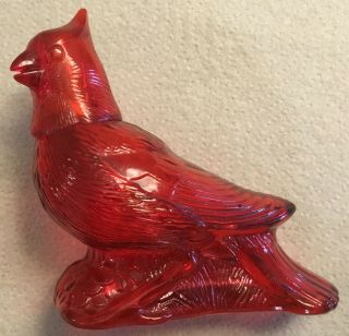 Vintage Avon Red Cardinal Bird Empty Perfume Bottle