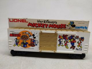 Vintage Lionel Walt Disney Mickey Mouse Hi - Cube O Gauge Train Freight Car 6 - 9672