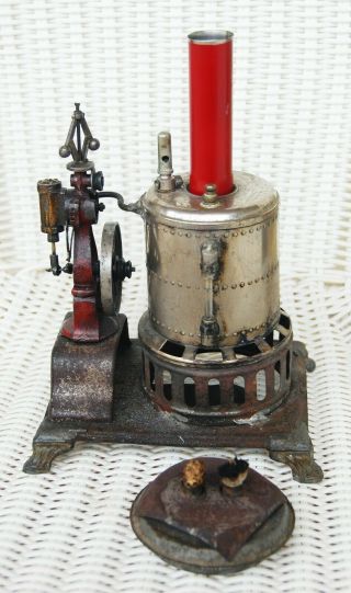 Vintage Weeden No.  17 Reversible Steam Engine With Burner,  Runs - See Video