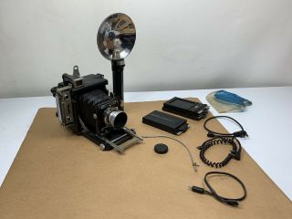 Vintage Graflex Speed Graphic 2 1/4” X 3 1/4 " Camera 101mm F:4.  5 Ektar Lens