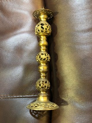 Brass Candle Holder 10”