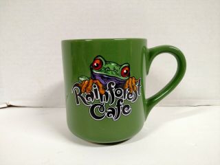 Rainforest Cafe 2000 Green Frog Cha Cha 16 Oz Coffee Tea Mug Cup