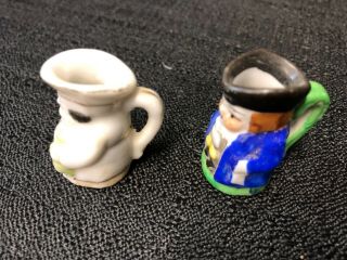Vintage Miniature Boy & Girl Toby Pitcher Mugs Occupied Japan