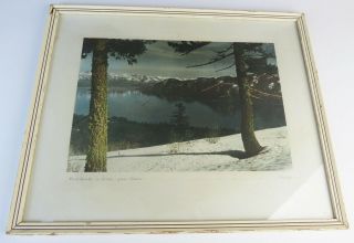Ross Hall Pend Oreille Lake Winter Talache Trail Vintage Hand Tinted Photograph