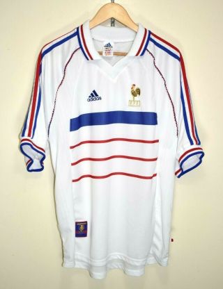 Vintage France 1998/2000 Adidas Away Vintage Football Soccer Shirt Jersey Xl