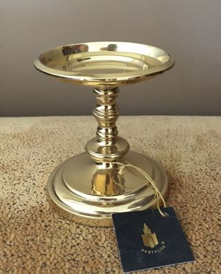 Retired Partylite Falmouth Solid Brass Candle Holder 4 " J3022