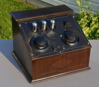 Vtg (1924) Ware Neutrodyne Type T Battery Set Tube Radio Receiver