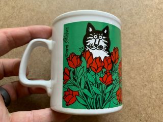 Vintage 1979 B Kliban Cat Kiln Craft Staffordshire Pottery Mug Made In England