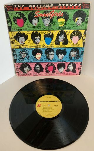 Rolling Stones 1978 Vinyl Lp Record Some Girls Coc 39108 Vintage Jagger Richards