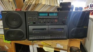Sony Vintage Radio Boombox Cfd - 765.  Cassette / Cd/am/fm Radio
