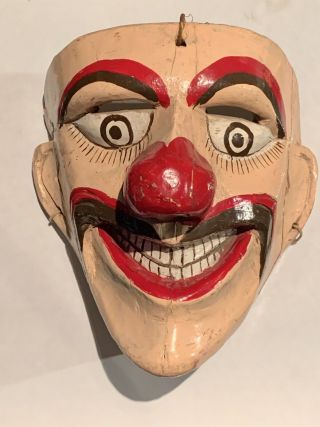 Authentic Vintage Mexican Payaso Festival Dance Mask,  C.  1960’s