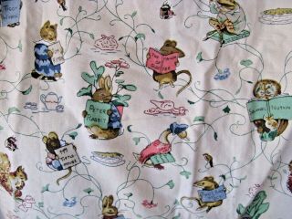 Vintage Nursery Curtains Peter Rabbit Beatrix Potter F.  Warne&co Lined