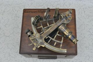 Nautical Sextant Antique Brass Henry Barrow London 8 " Ship Astrolabe