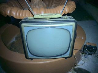 1958 Philco Seventeen Tv Portable Television Vintage