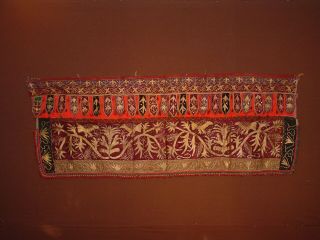 Wonderful Antique Goldbrocade Silk Velvet Sumatra Lampung Door Hanging? Hg