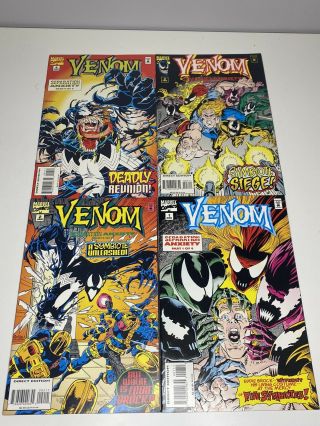 Venom: Separation Anxiety 1,  2,  3,  4 Complete Set 1 - 4 (marvel Comics) Nm/nm,